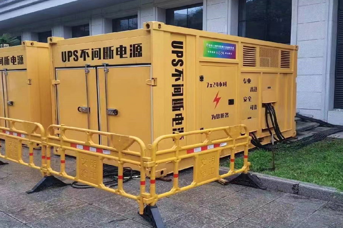 海口发电机租赁施工现场